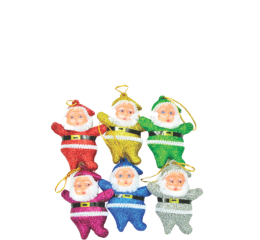 NATAL ENF.PAPAI NOEL C/GLITTER 4CM C/6 NTA1467